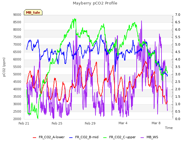 Explore the graph:Mayberry pCO2 Profile in a new window