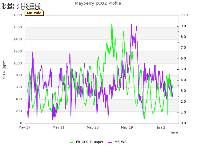 Explore the graph:Mayberry pCO2 Profile in a new window