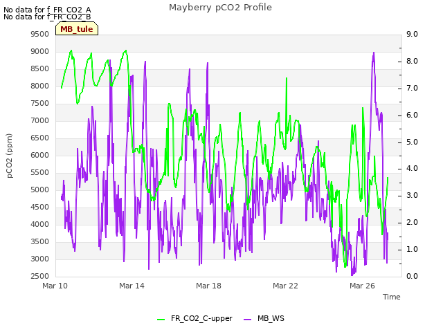 Explore the graph:Mayberry pCO2 Profile in a new window