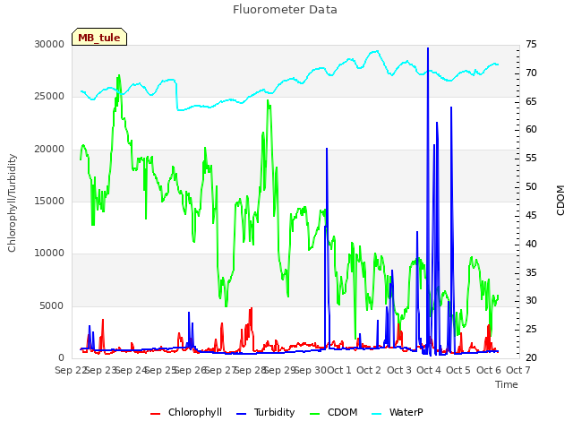 plot of Fluorometer Data