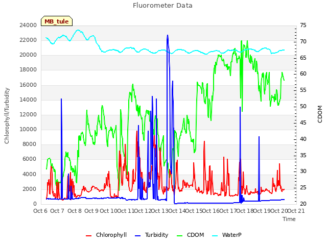 plot of Fluorometer Data