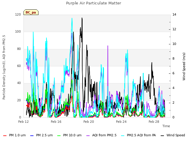Explore the graph:Purple Air Particulate Matter in a new window