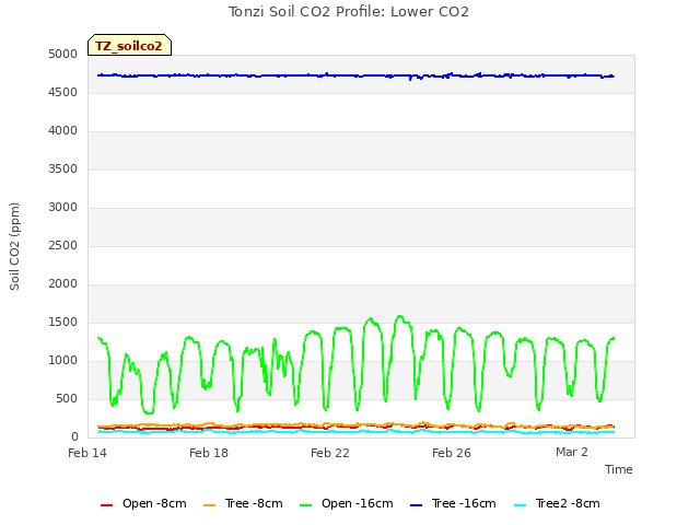 Explore the graph:Tonzi Soil CO2 Profile: Lower CO2 in a new window