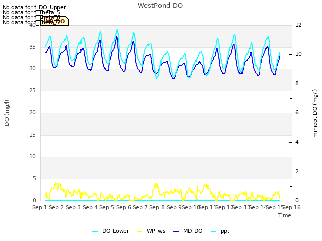 plot of WestPond DO