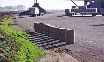 Closeup of cotton bales