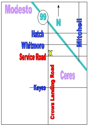 Map to Stanislaus Agricultural Complex